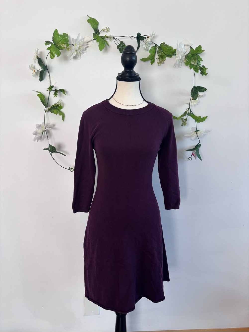 Long Sleeve Dress Burgundy Red Sunday Best Aritzia Flowy